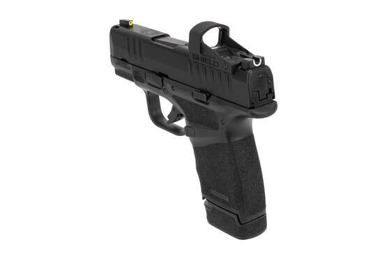 Springfield Armory Hellcat Micro compact 9mm pistol with shield red dot sight features a tritium front sight